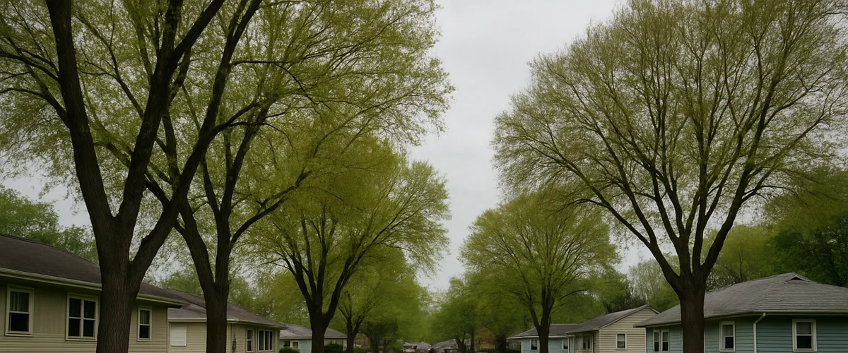 Residential street in South Sioux City, NE